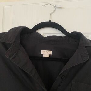 jcrew black shirt dress